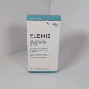 ELEMIS Pro-Collagen MarineCream SPF 30 Anti Wrinkle DayCream .5 oz Exp. 4-28 NIB